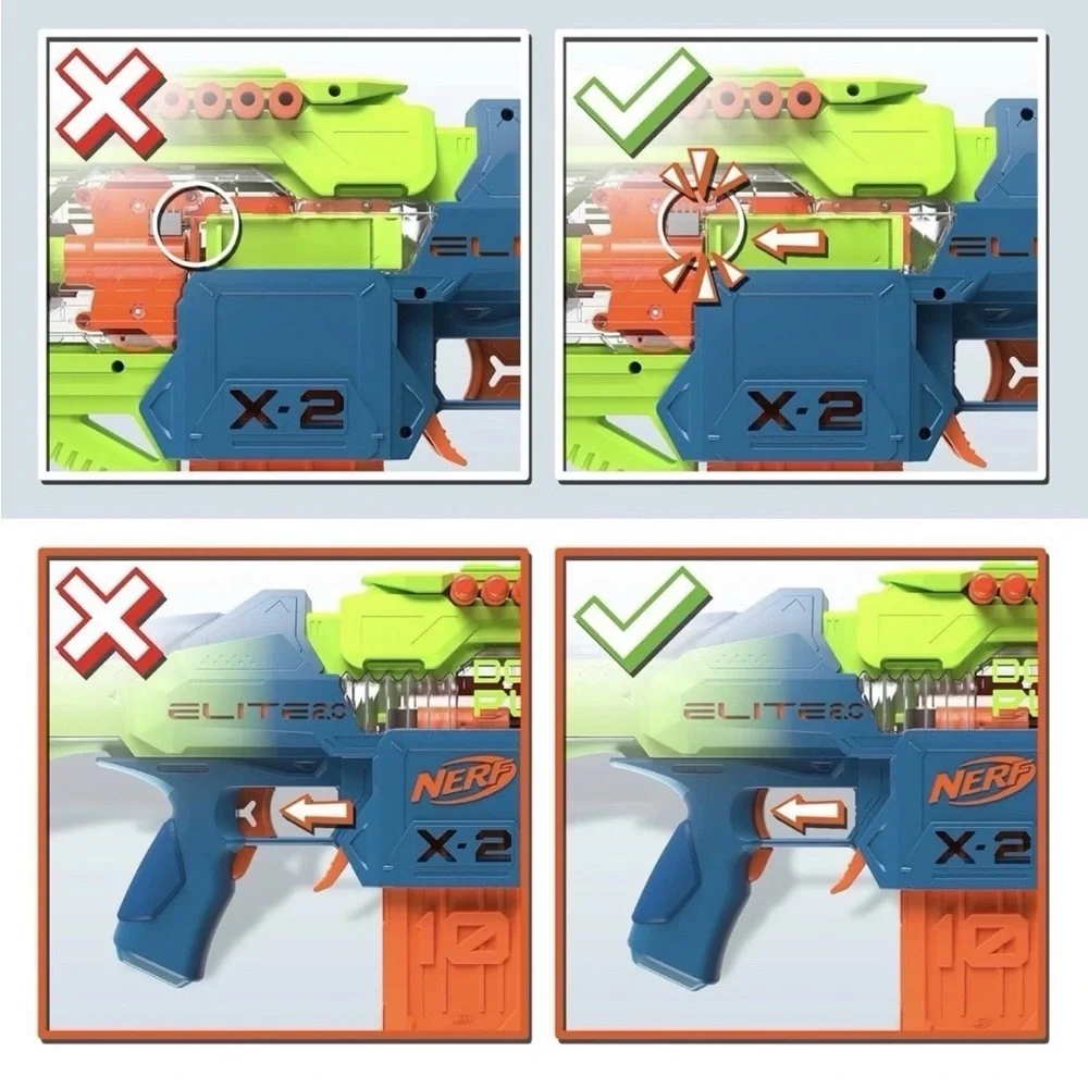 Nerf Elite 2.0 Double Punch Blaster in Green, Blue & Orange